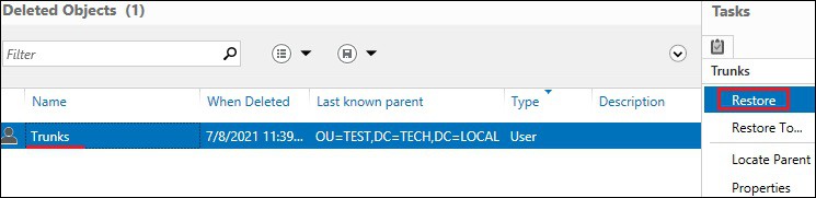 Deleted Objects - Active Directory Deleted Objects - Active Directory