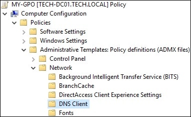 GPO - Configure DNS client