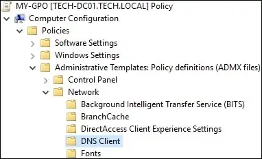 GPO - Configure DNS client