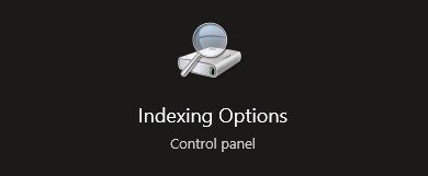 Windows - Index options