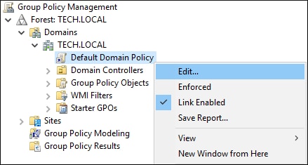 GPO - Default domain policy