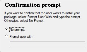 Iexpress - Confirmation prompt