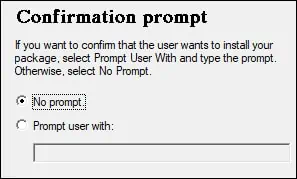 Iexpress - Confirmation prompt