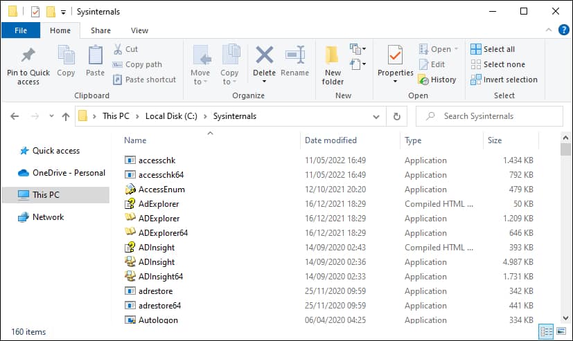 Windows - Sysinternals installation Windows - Sysinternals installation