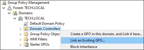 GPO - Link to domain controllers GPO - Link to domain controllers