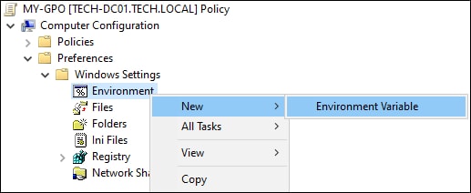 GPO - New Environment Variable